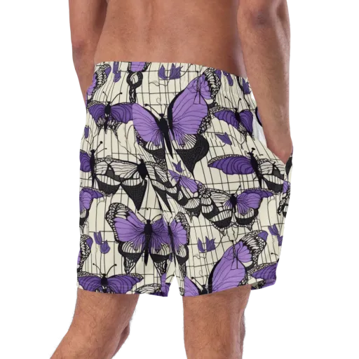 Violet Glasswing on a Swim Trunks