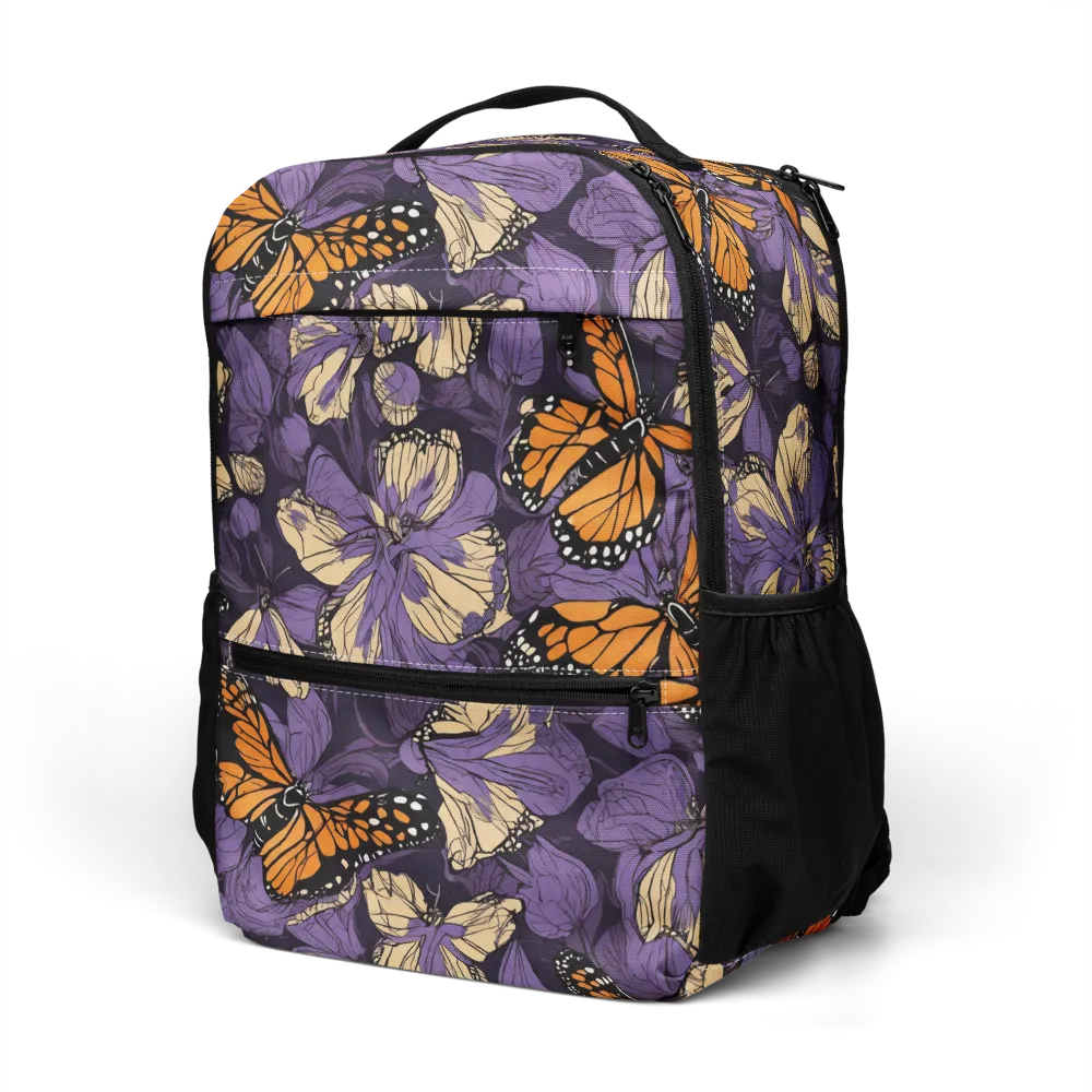 Midnight Monarchs on Utility Backpack — Left Front