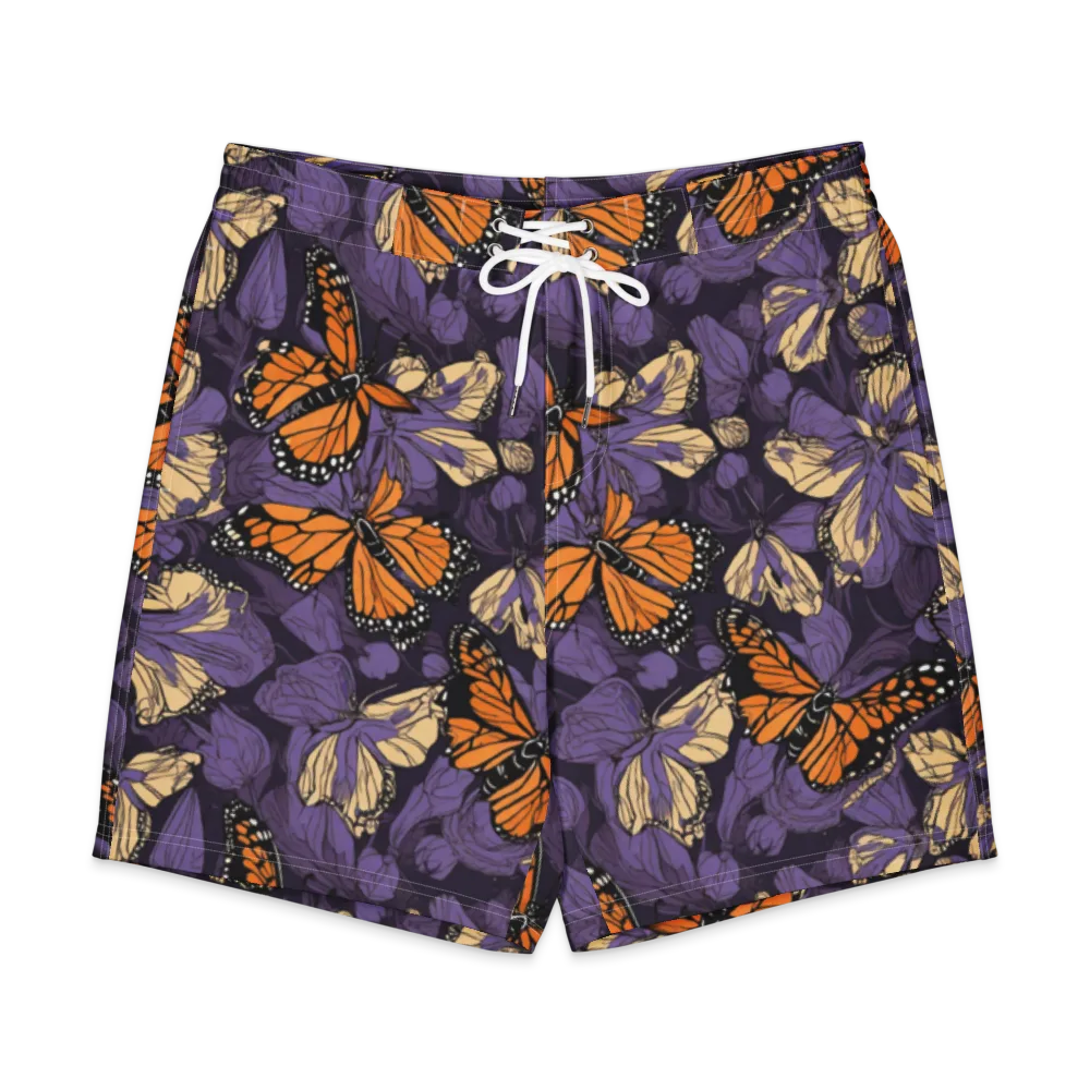 Midnight Monarchs on Men's Board Shorts — Front