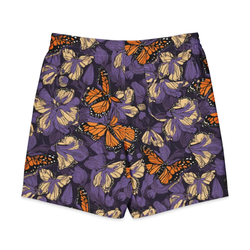 Midnight Monarchs on Men's Board Shorts — Back