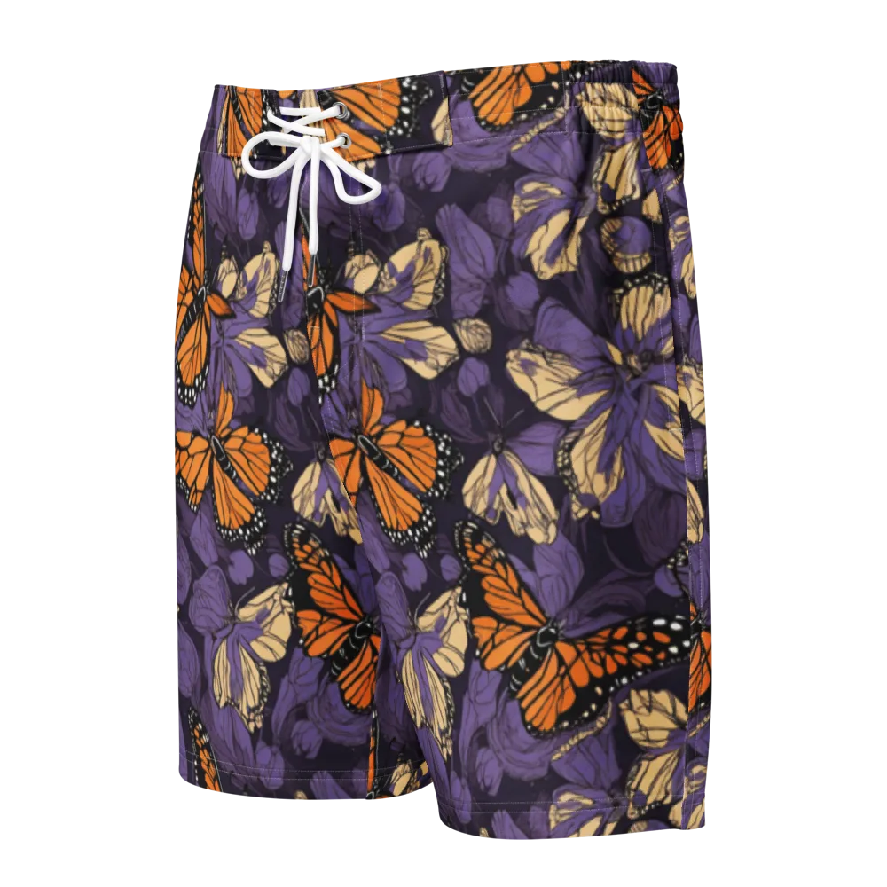Midnight Monarchs on Men's Board Shorts — Front