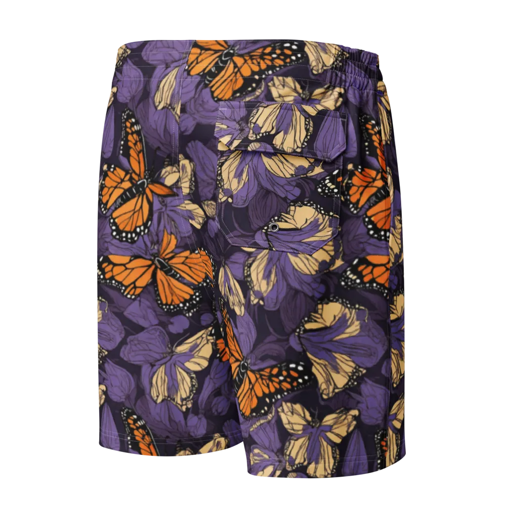Midnight Monarchs on Men's Board Shorts — Back
