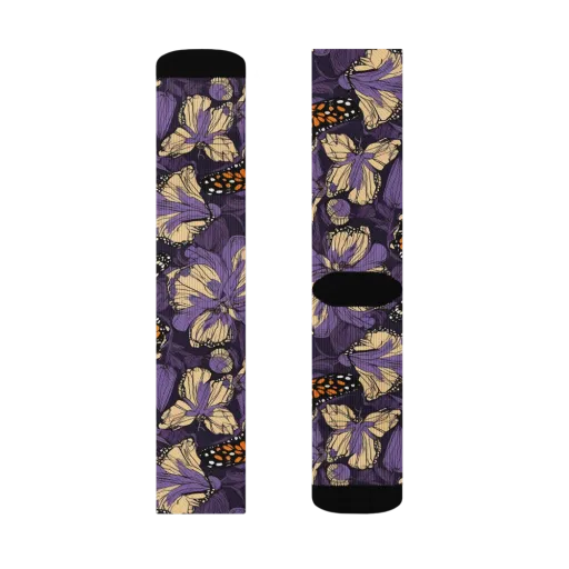 Midnight Monarchs on a Socks