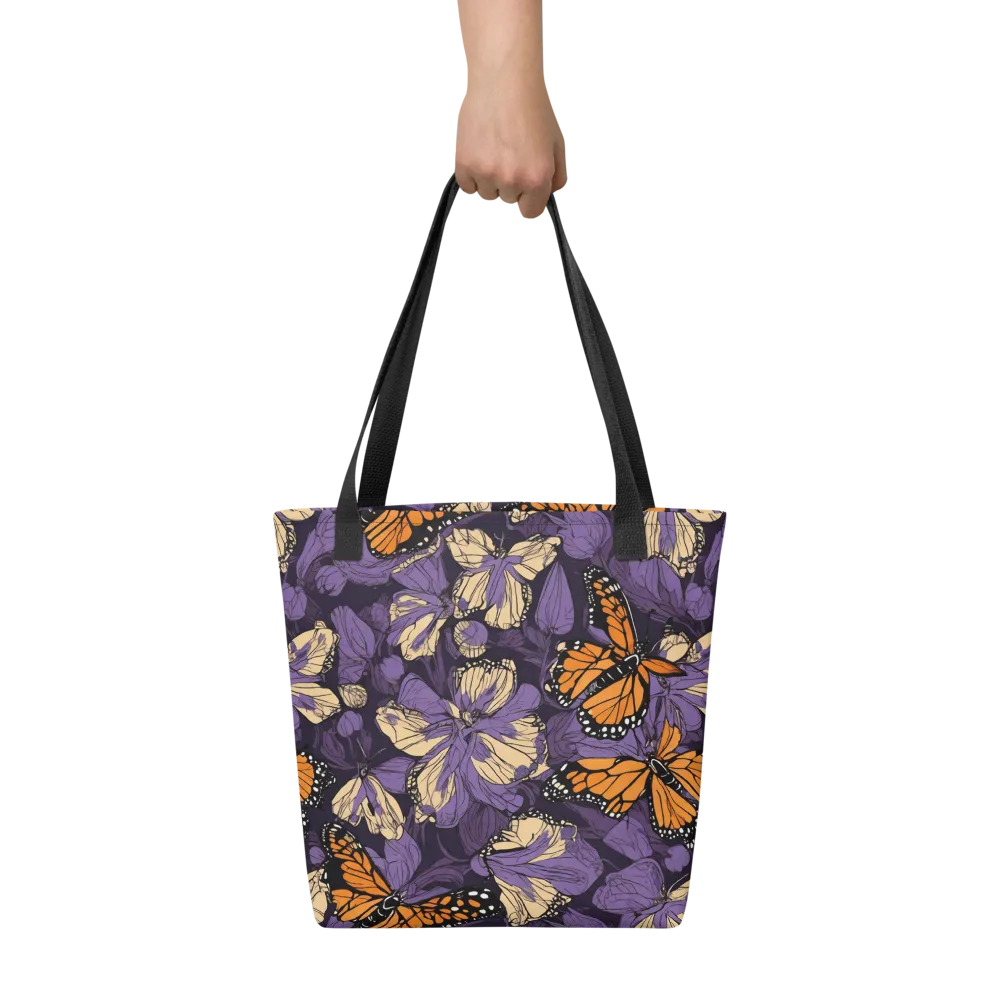 Midnight Monarchs on Tote Bag — Front