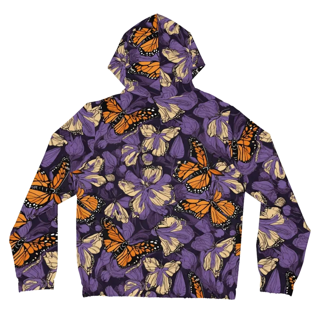 Midnight Monarchs on Women's Full-Zip Hoodie — Back