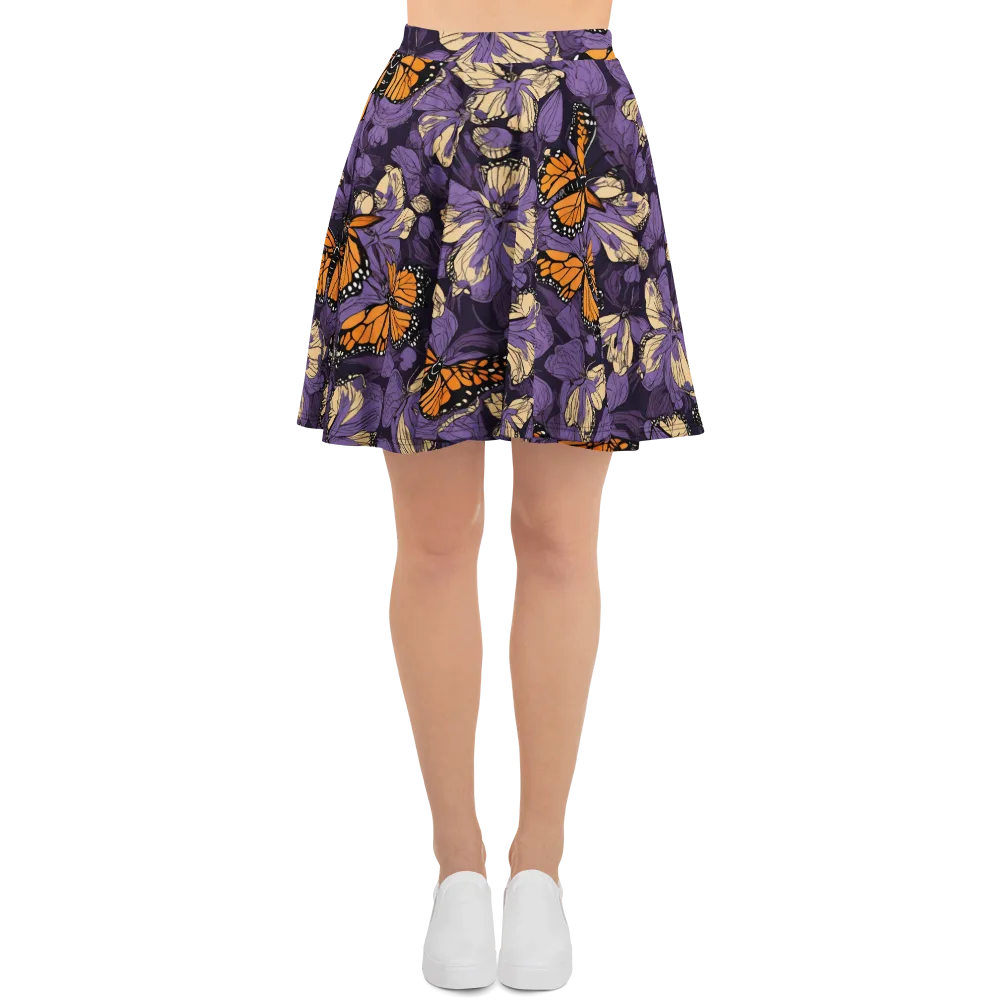 Midnight Monarchs on Skater Skirt — Front