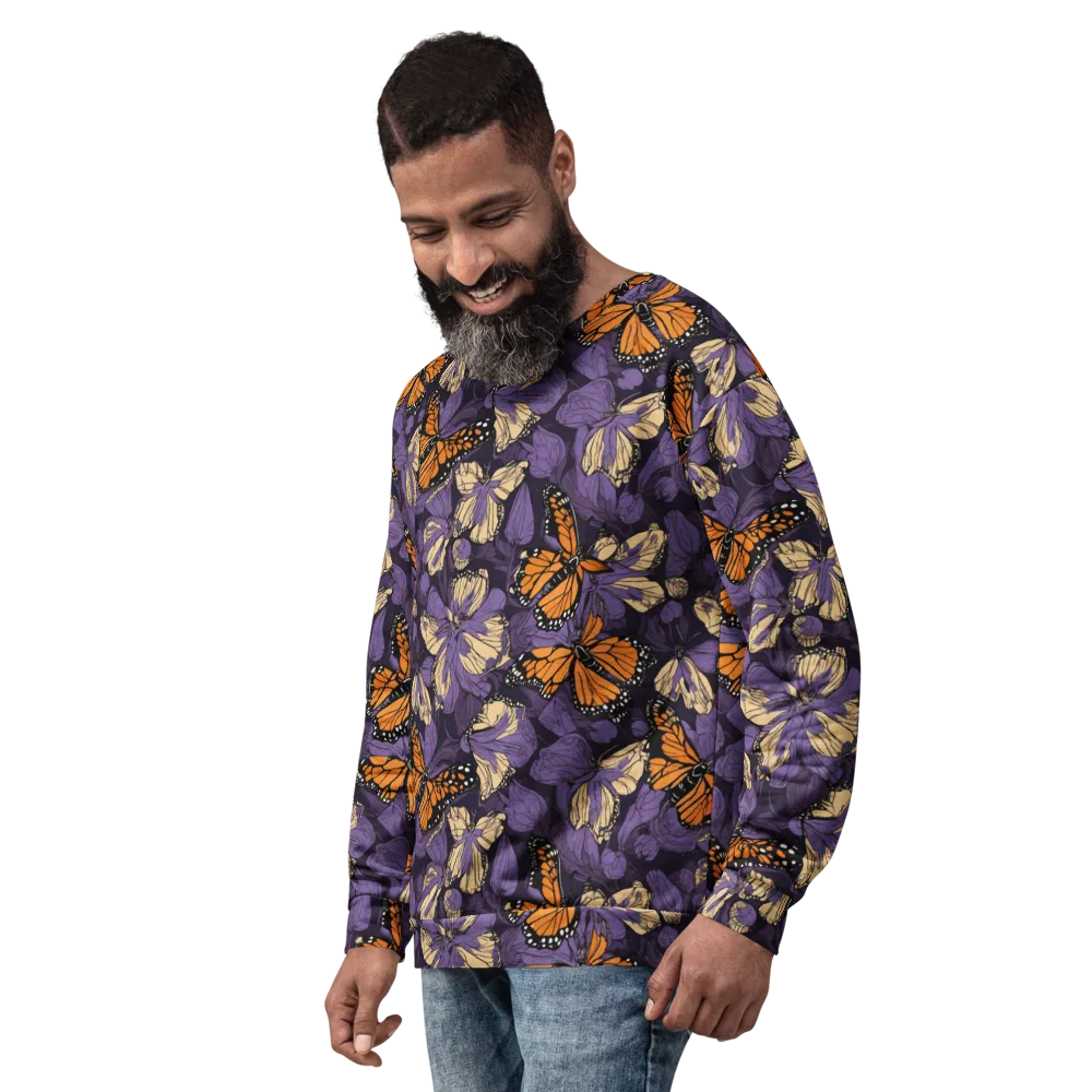 Midnight Monarchs on Sweatshirt — Left Front