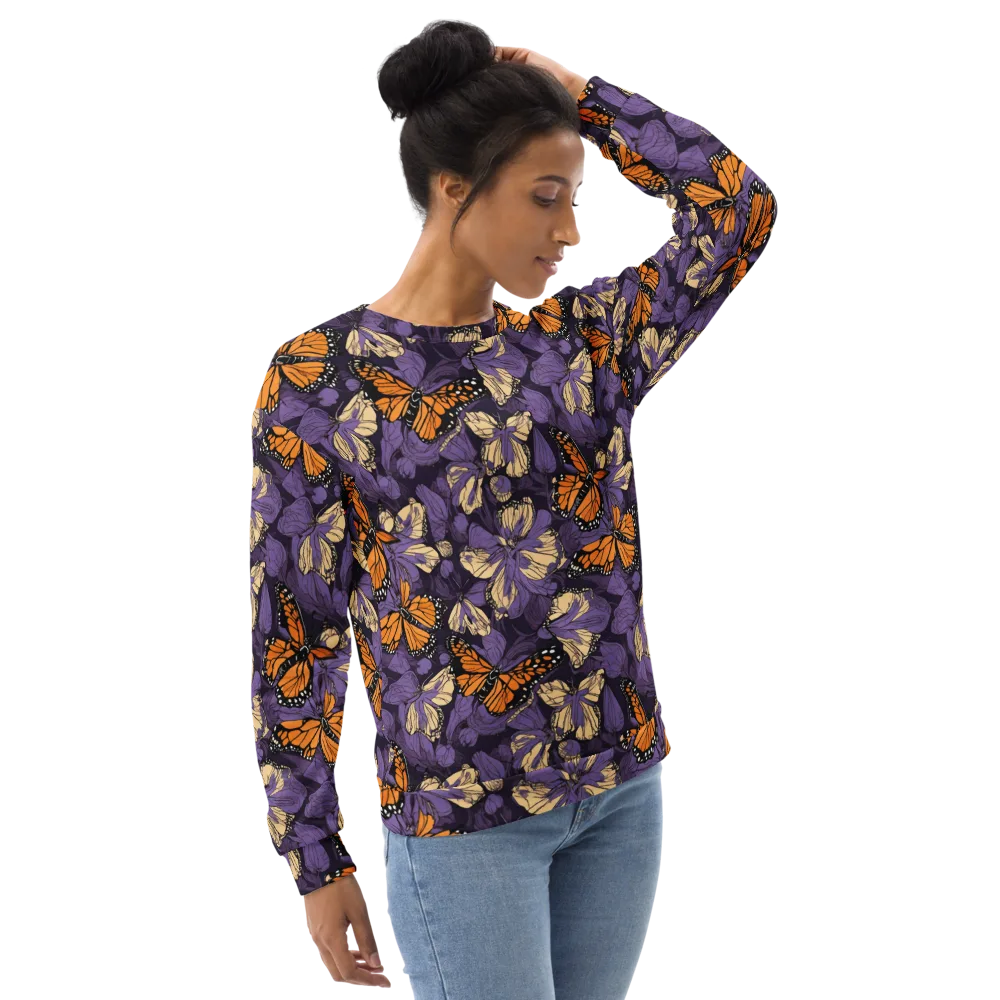 Midnight Monarchs on Sweatshirt — Right Front