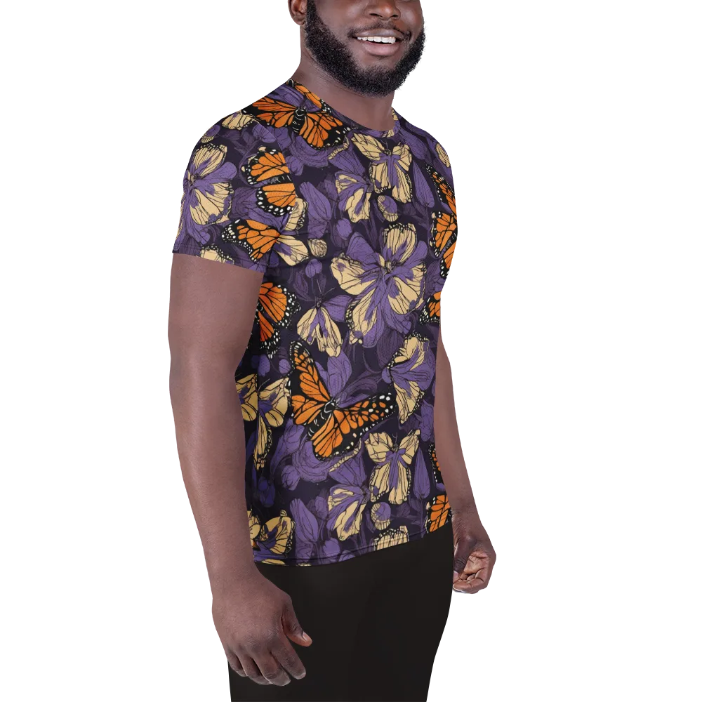 Midnight Monarchs on Men's Athletic T-Shirt — Right