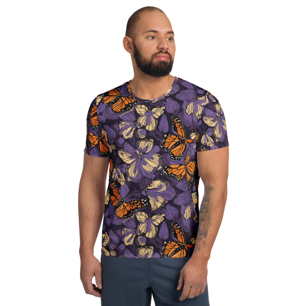 Midnight Monarchs on Men's Athletic T-Shirt — Front
