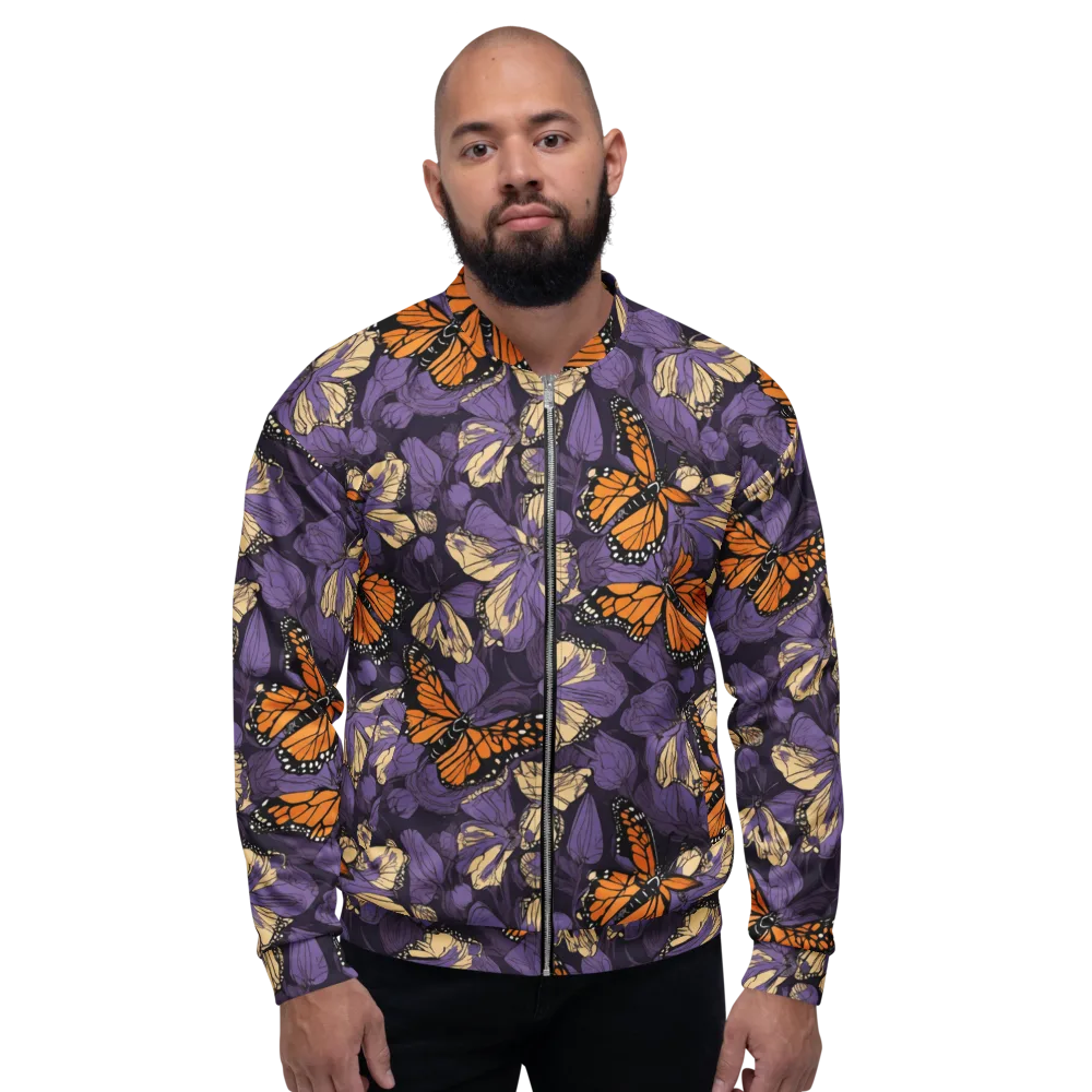Midnight Monarchs on Bomber Jacket — Front