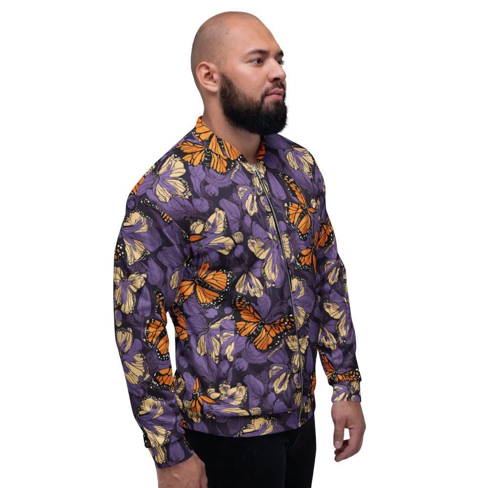 Midnight Monarchs on Bomber Jacket — Right