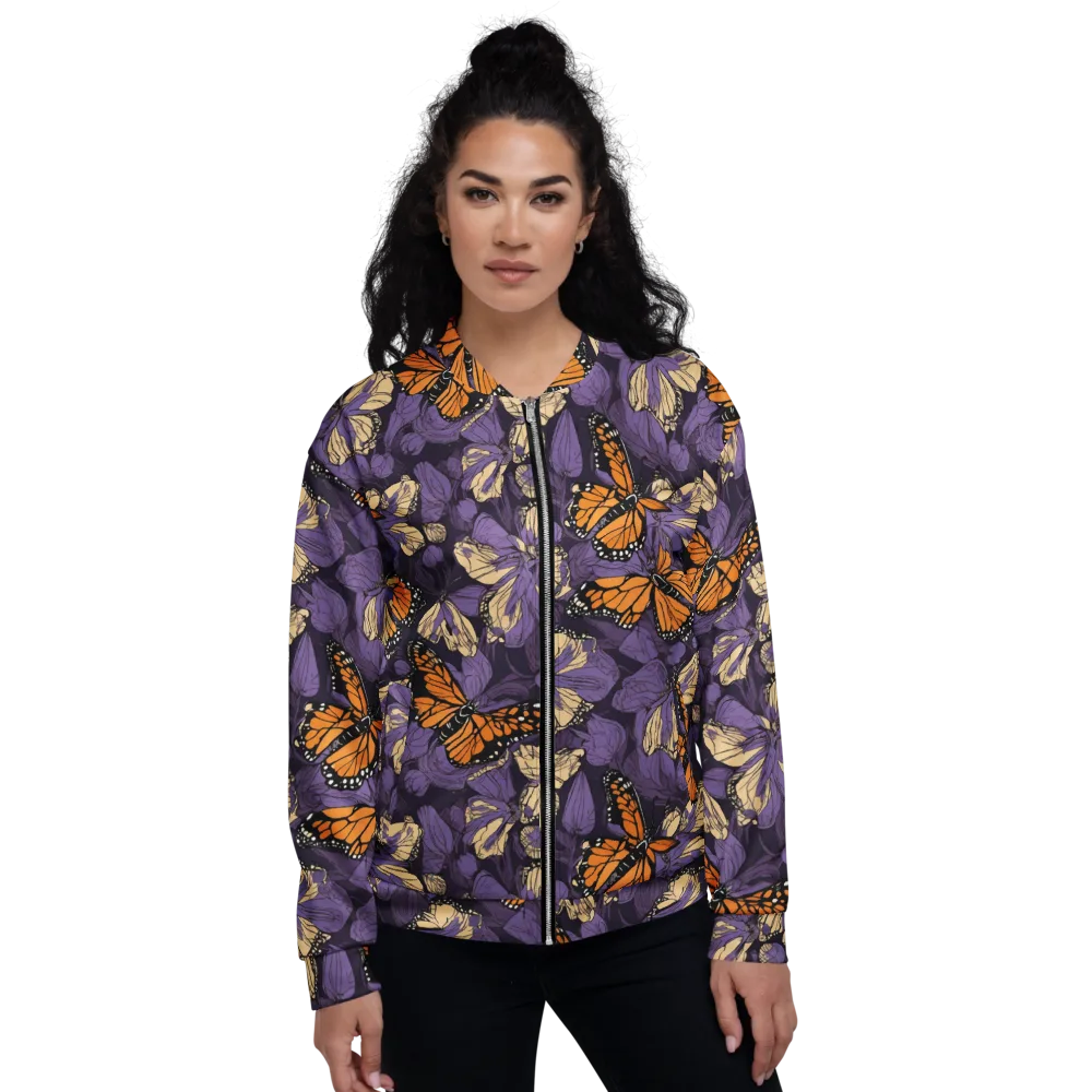 Midnight Monarchs on Bomber Jacket — Front