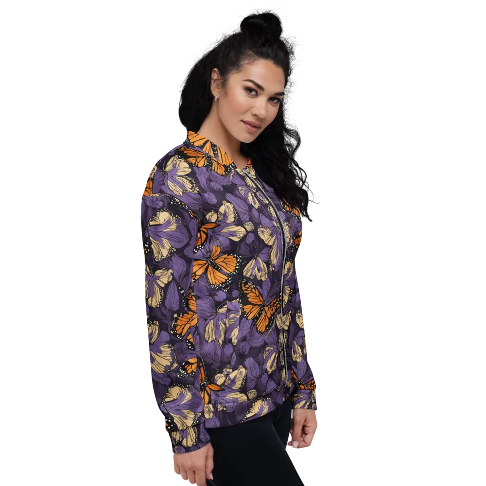 Midnight Monarchs on Bomber Jacket — Right