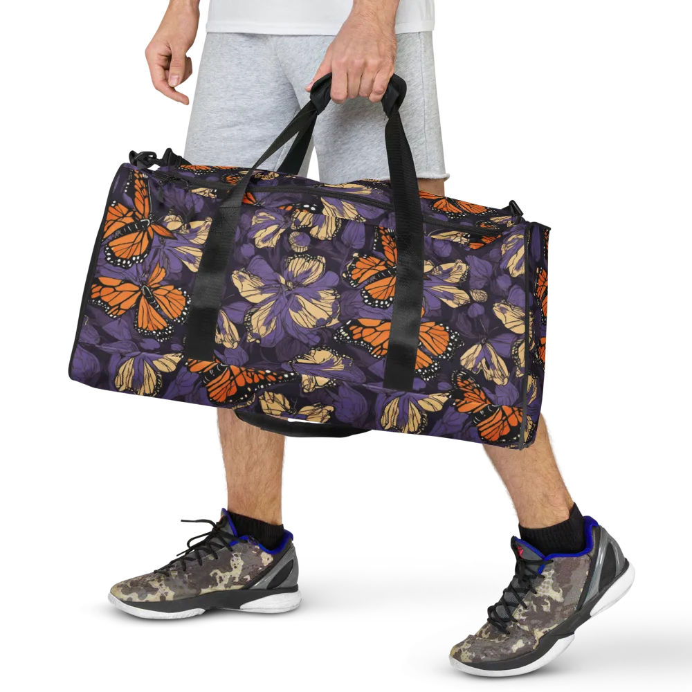 Midnight Monarchs on Duffle Bag — Front