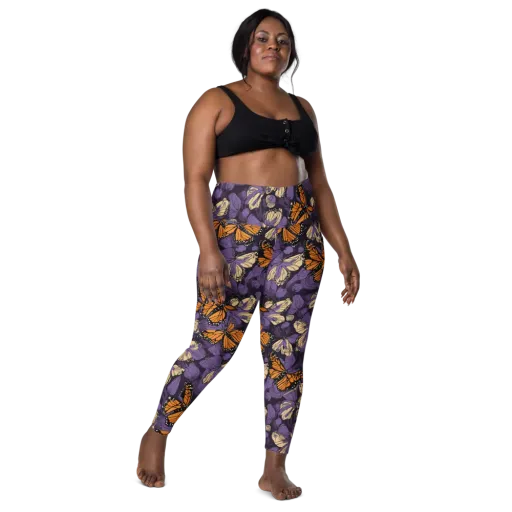 Midnight Monarchs on a Leggings with Pockets