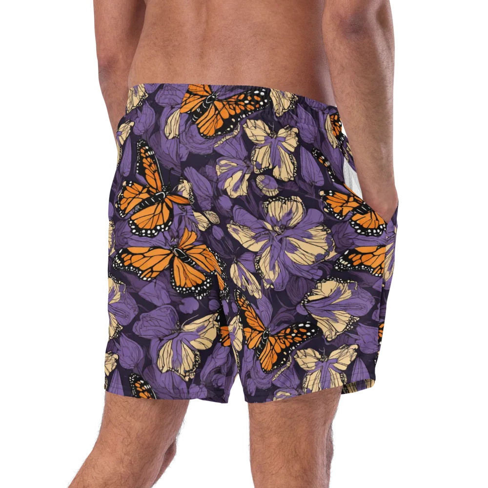 Midnight Monarchs on Swim Trunks — Right Back