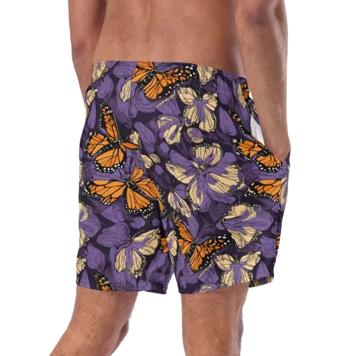 Midnight Monarchs on a Swim Trunks