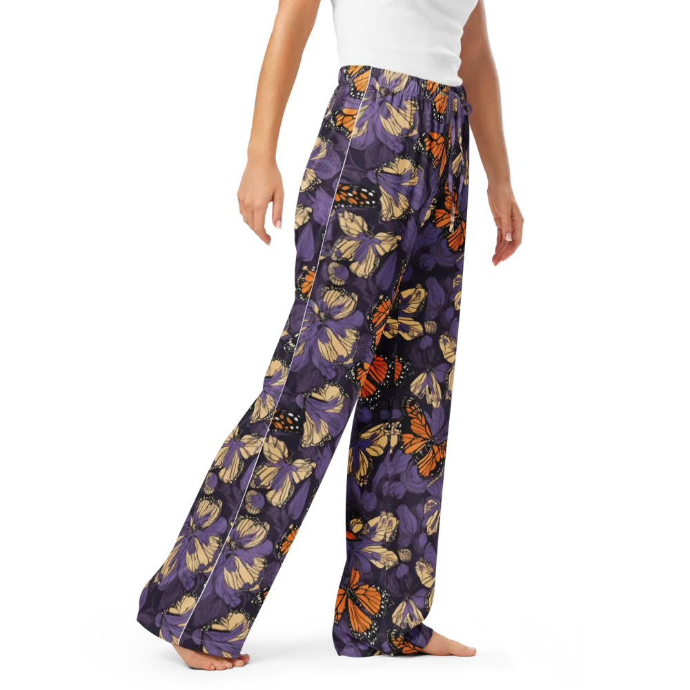Midnight Monarchs on Women's Pajama Pants — Right Front