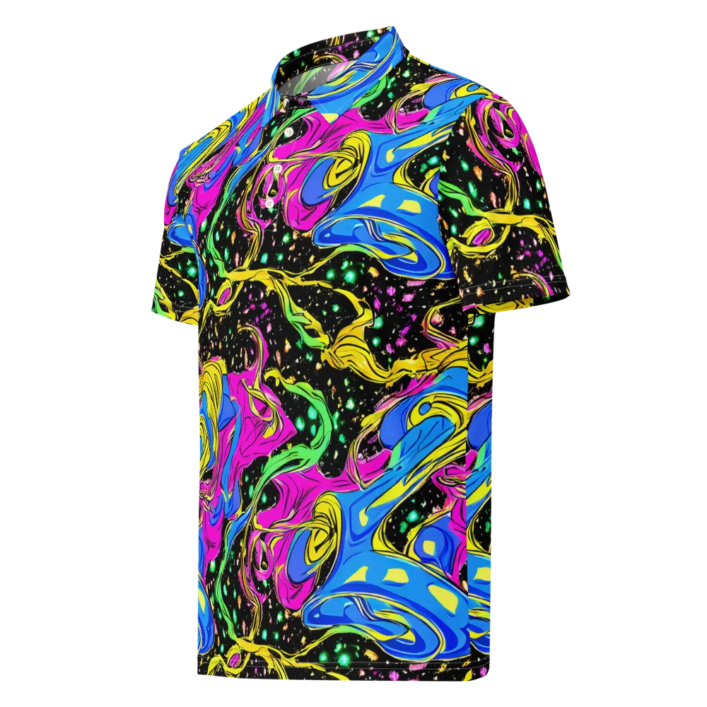Spectral Pulse on Men's Slim Fit Polo Shirt — Left Front
