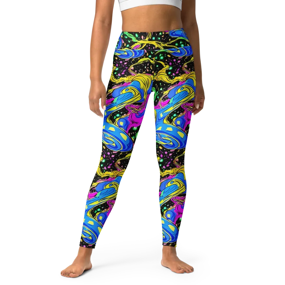 Spectral Pulse on Yoga Leggings — Front