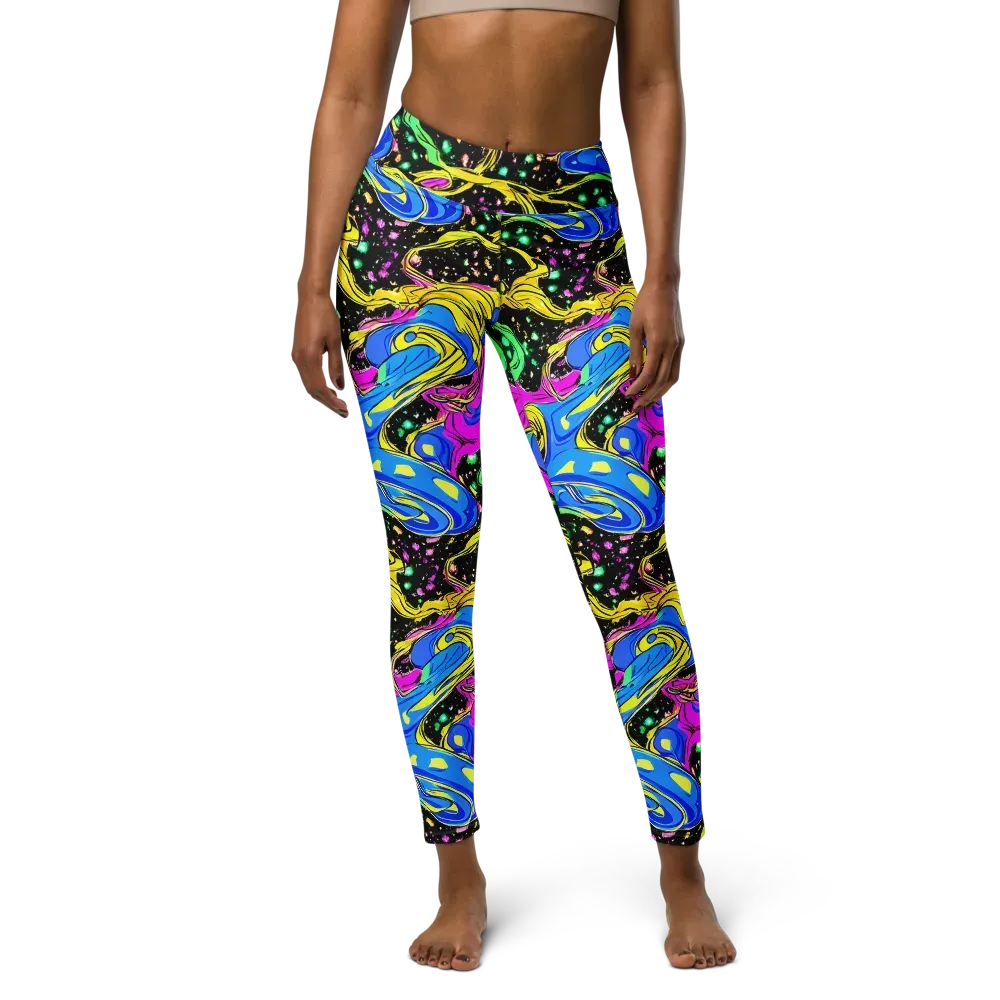 Spectral Pulse on Yoga Leggings — Front
