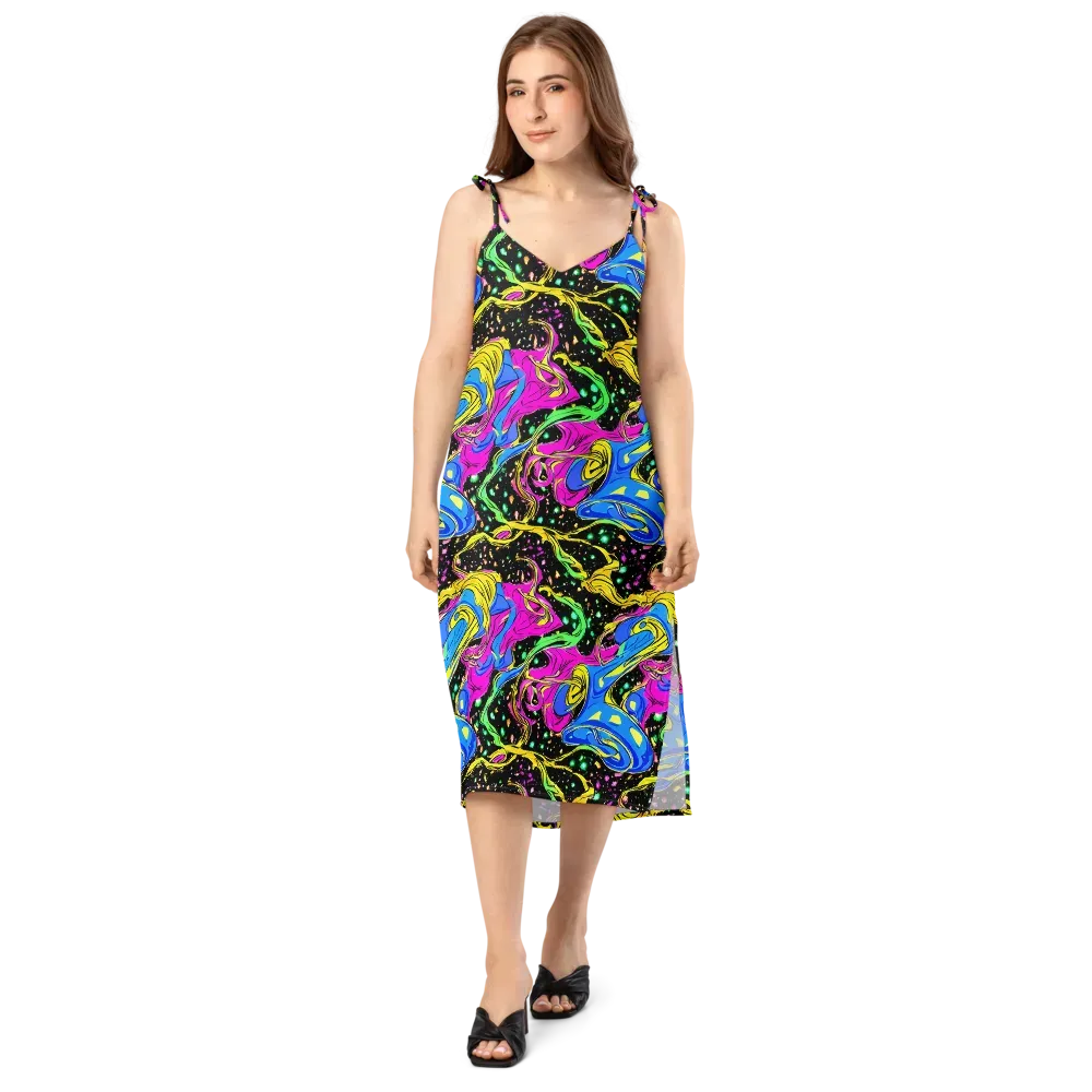 Spectral Pulse on Slip Dress — Front