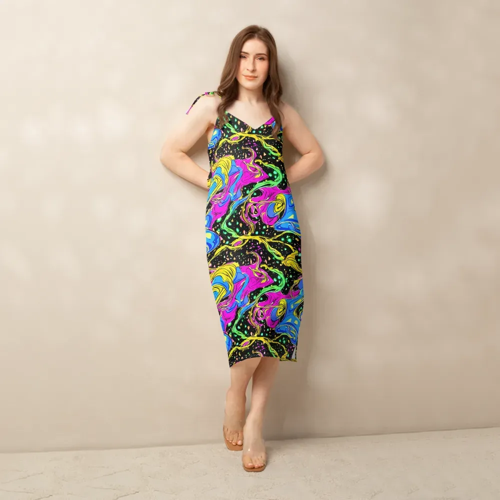 Spectral Pulse on Slip Dress — Front
