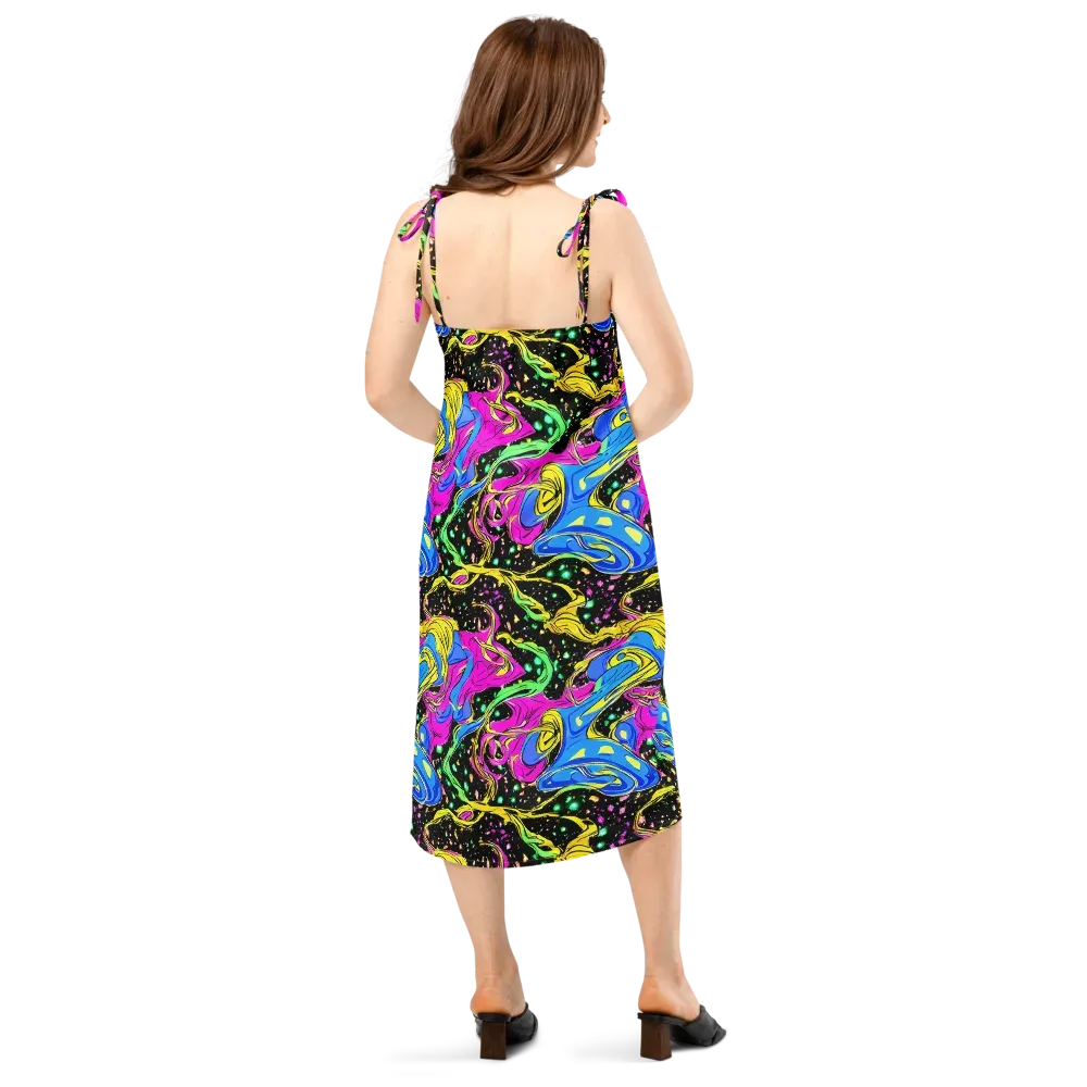 Spectral Pulse on Slip Dress — Back