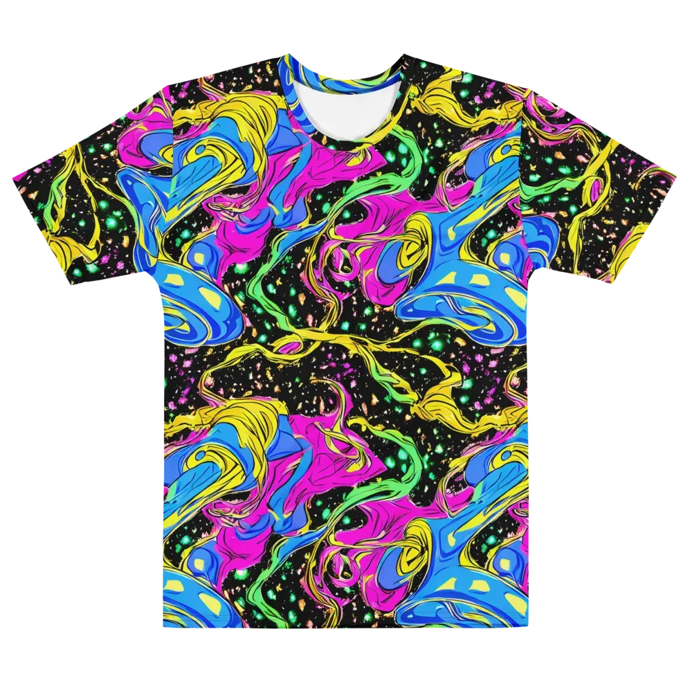 Spectral Pulse on Men's Cotton Crew Neck T-Shirt — Front