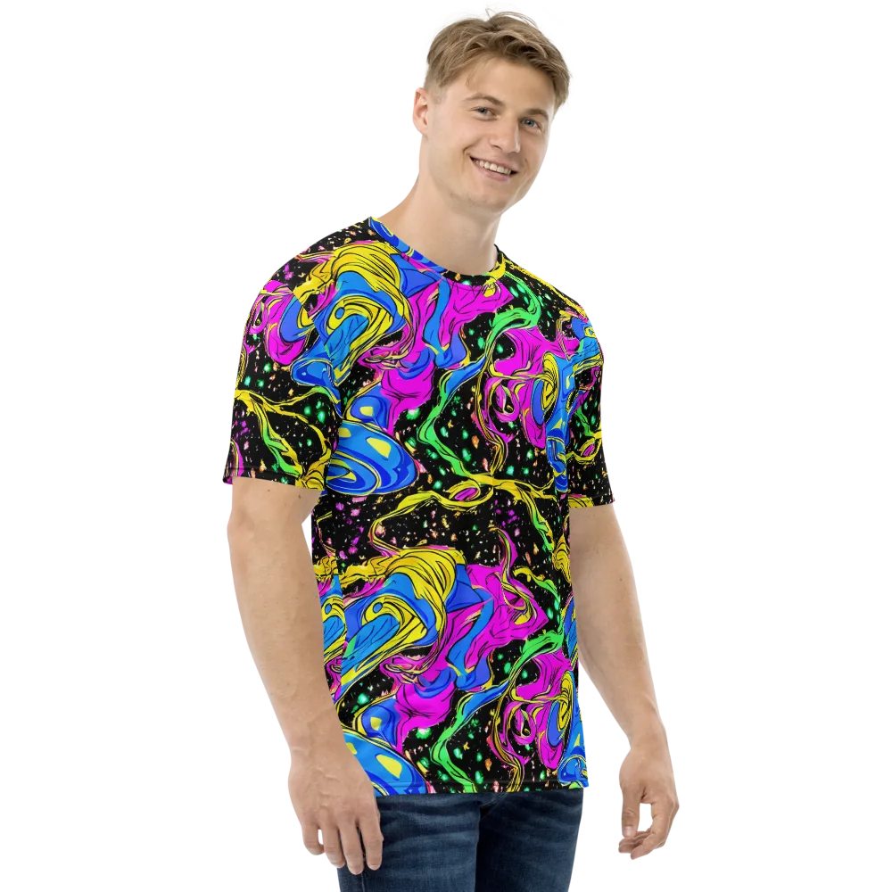 Spectral Pulse on Men's Crew Neck T-Shirt — Right