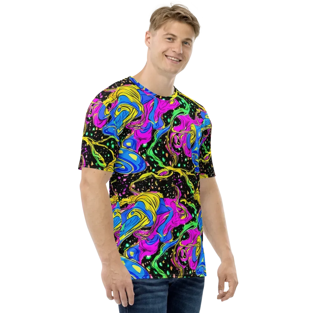 Spectral Pulse on Men's Crew Neck T-Shirt — Right