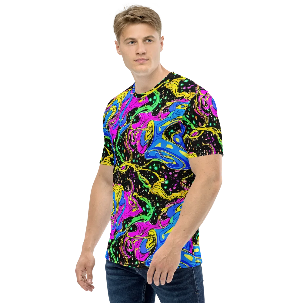 Spectral Pulse on Men's Crew Neck T-Shirt — Left