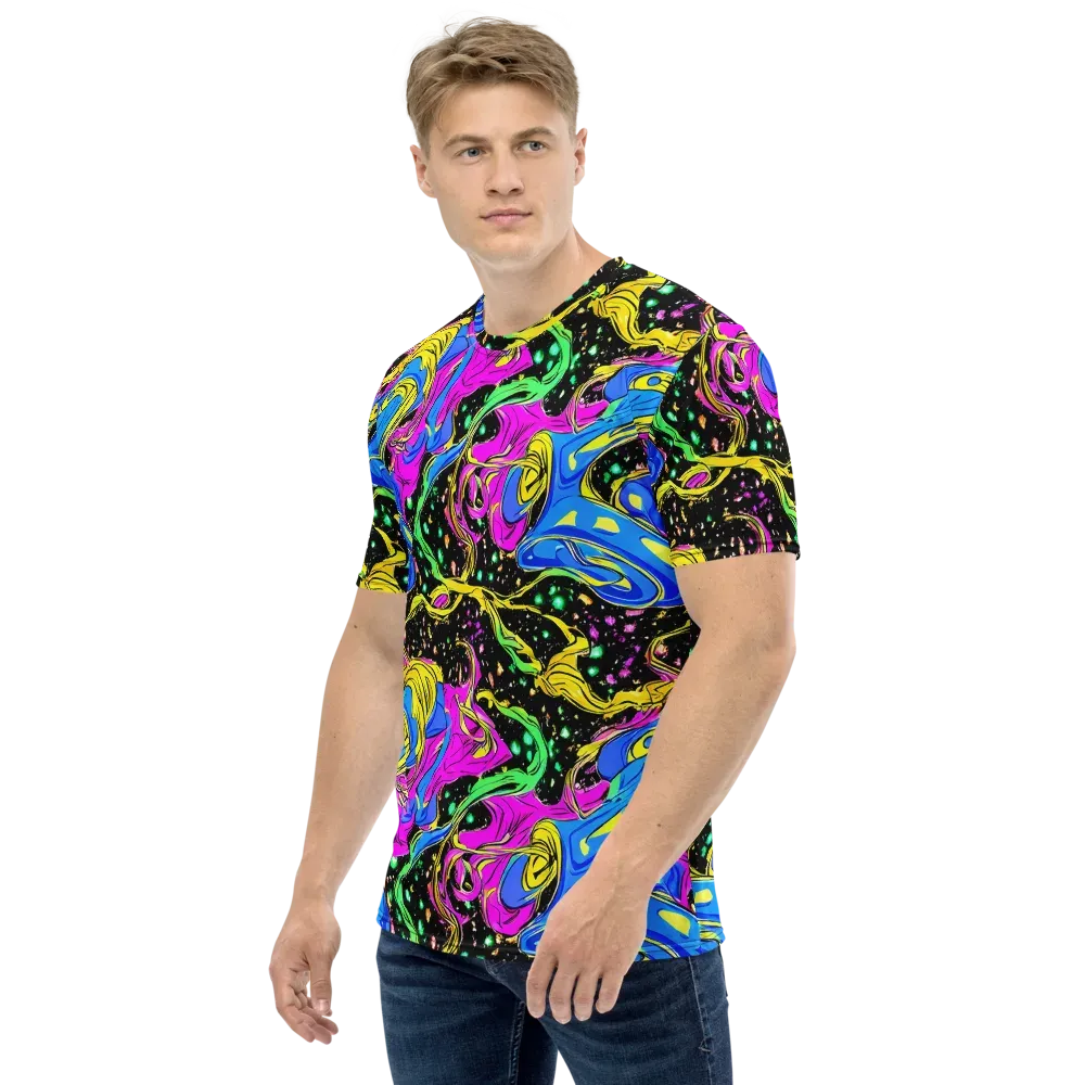 Spectral Pulse on Men's Crew Neck T-Shirt — Left