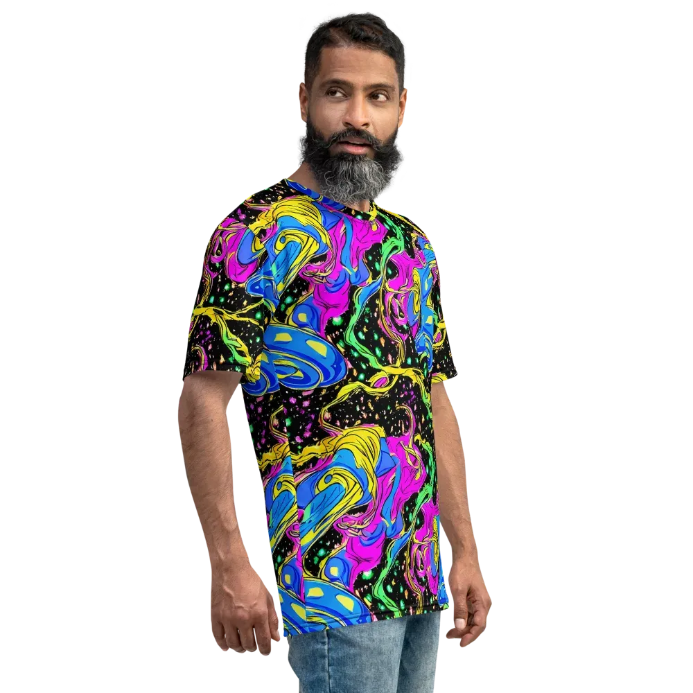 Spectral Pulse on Men's Crew Neck T-Shirt — Right