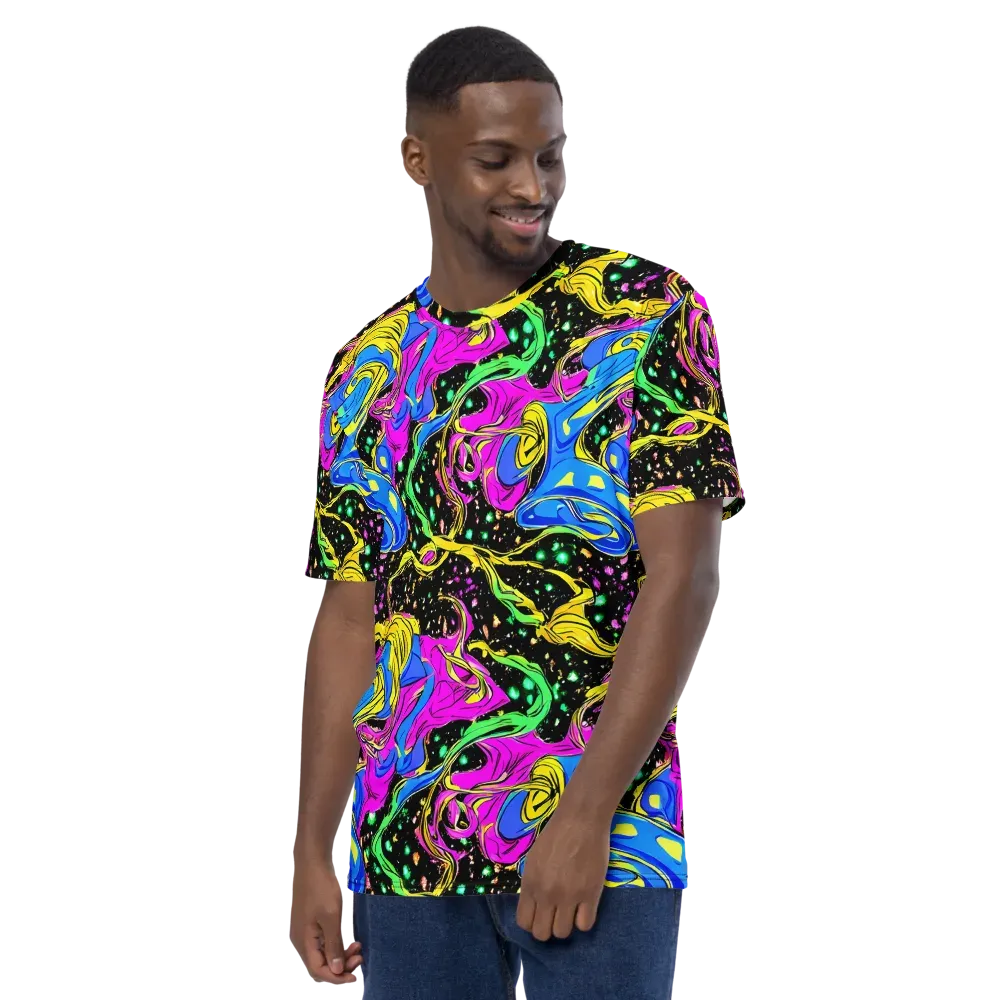 Spectral Pulse on Men's Crew Neck T-Shirt — Left