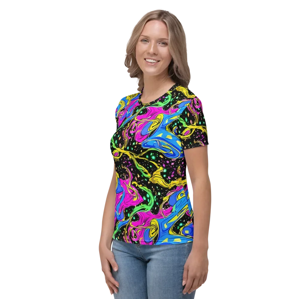Spectral Pulse on Women's Crew Neck T-Shirt — Left