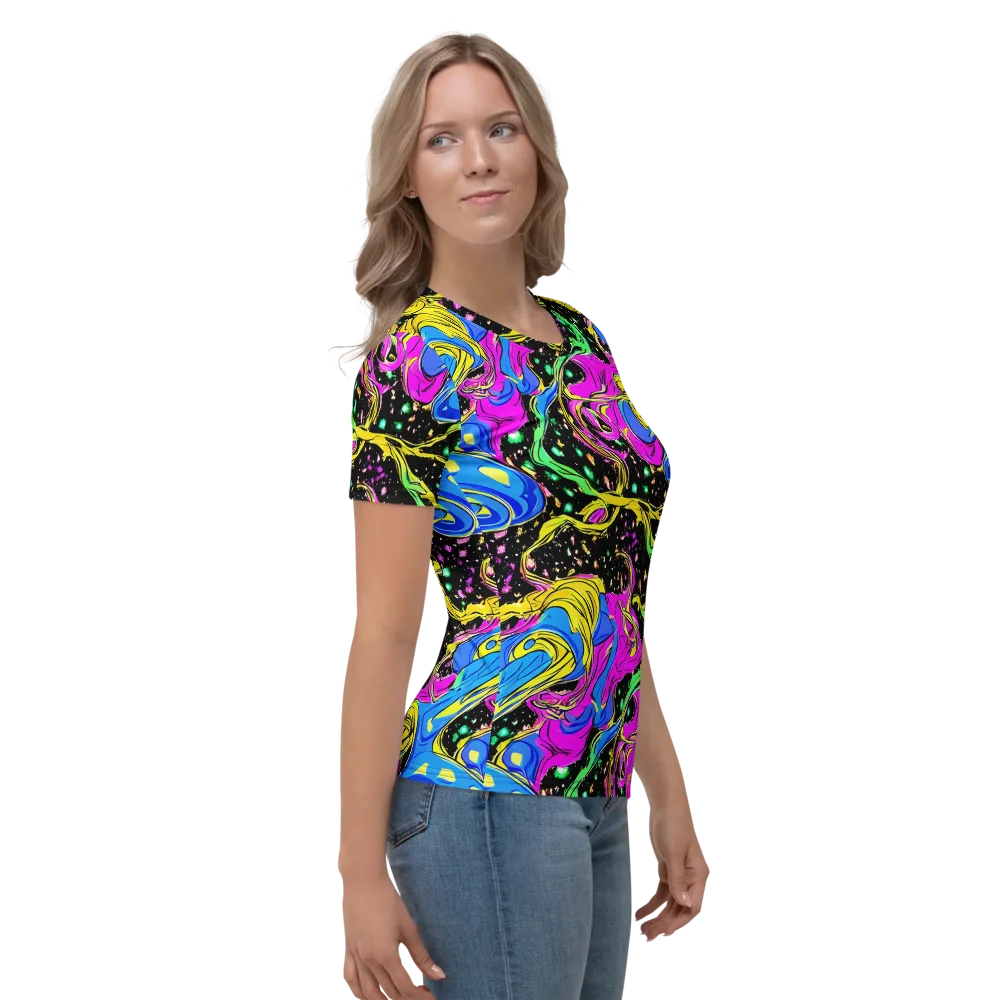 Spectral Pulse on Women's Crew Neck T-Shirt — Right