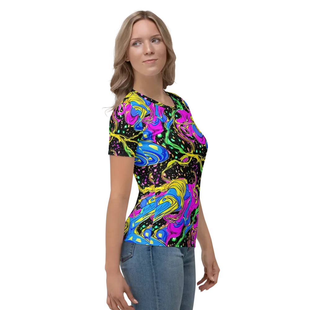 Spectral Pulse on Women's Crew Neck T-Shirt — Right