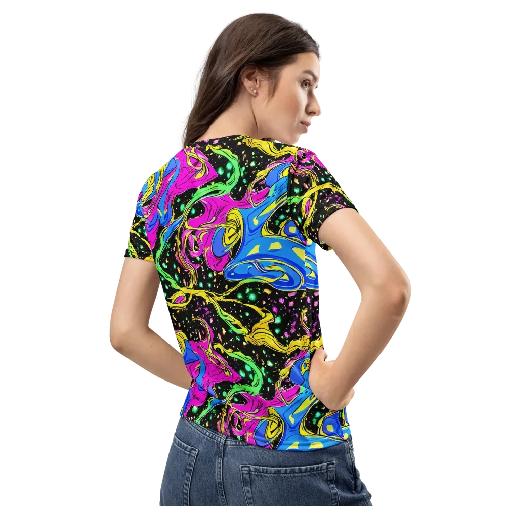 Spectral Pulse on Women's Crew Neck T-Shirt — Back