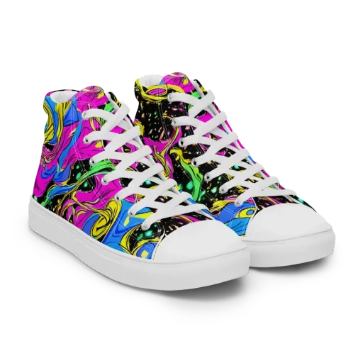 Spectral Pulse on a Women's High Top Canvas Shoes