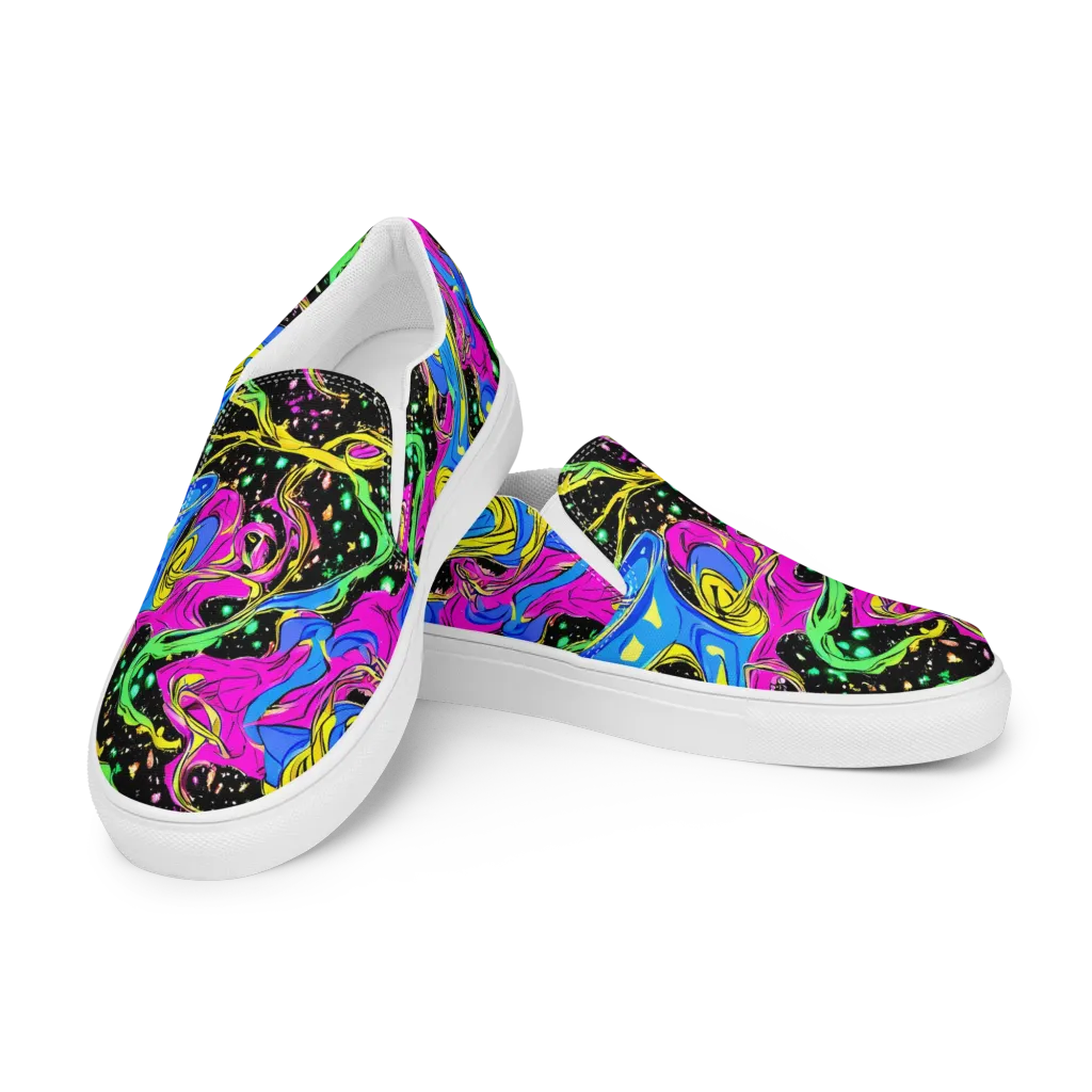 Spectral Pulse on Men's Slip-On Canvas Shoes — Left Front