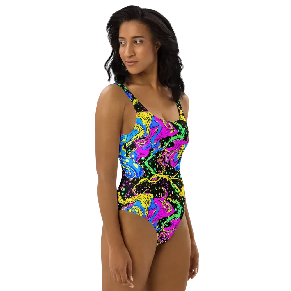 Spectral Pulse on One-Piece Swimsuit — Right