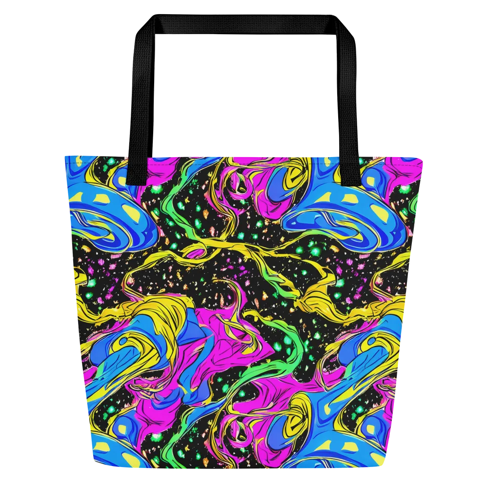 Spectral Pulse on Large Tote Bag W/ Pocket — Front