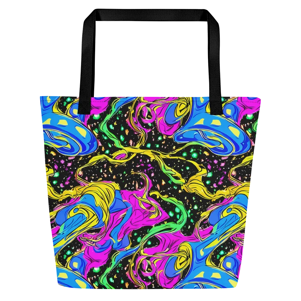 Spectral Pulse on Large Tote Bag W/ Pocket — Front