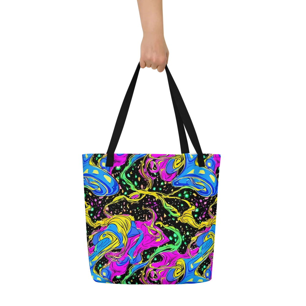 Spectral Pulse on Large Tote Bag W/ Pocket — Front