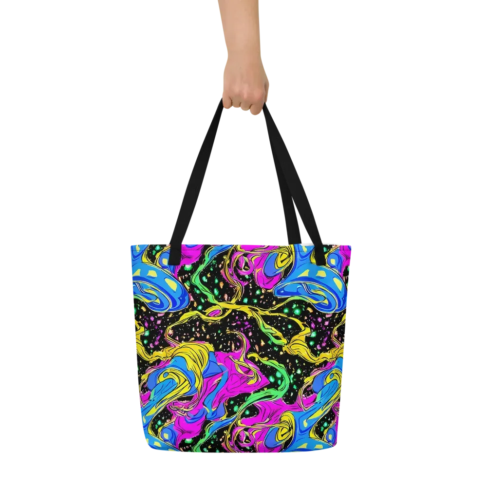 Spectral Pulse on Large Tote Bag W/ Pocket — Front
