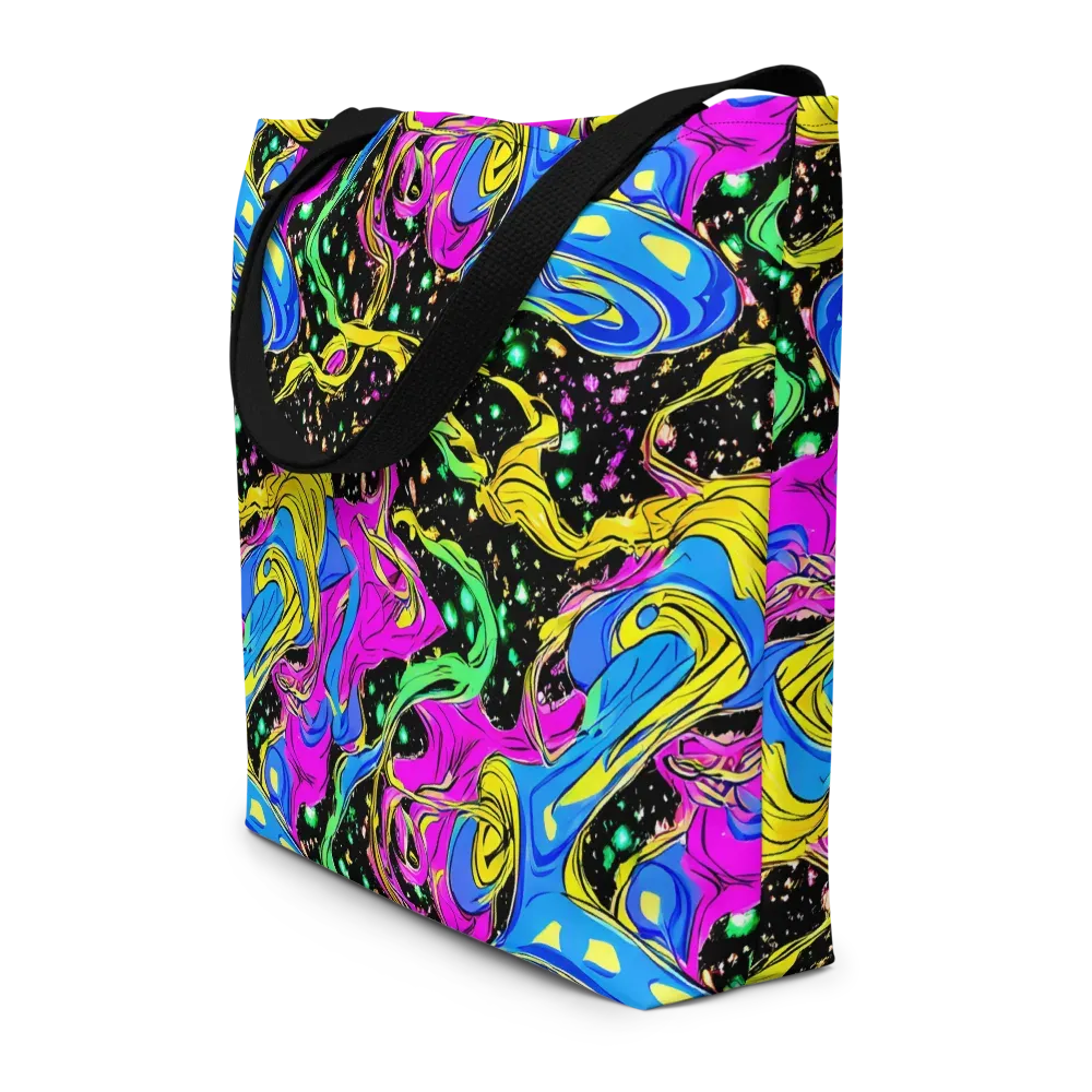 Spectral Pulse on Large Tote Bag W/ Pocket — Front