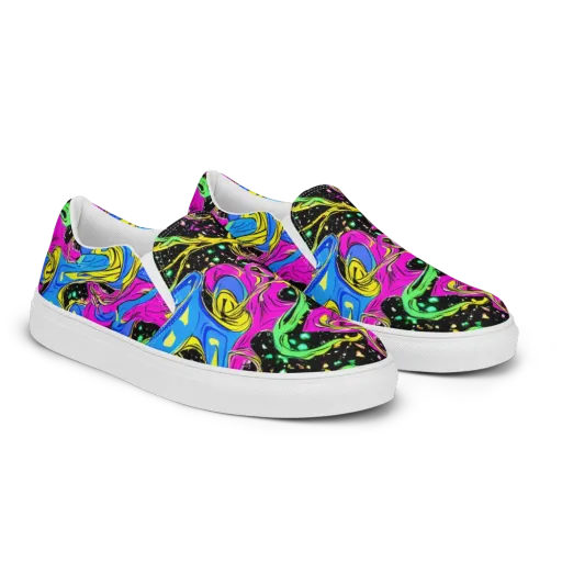 Spectral Pulse on a Women's Slip-On Canvas Shoes