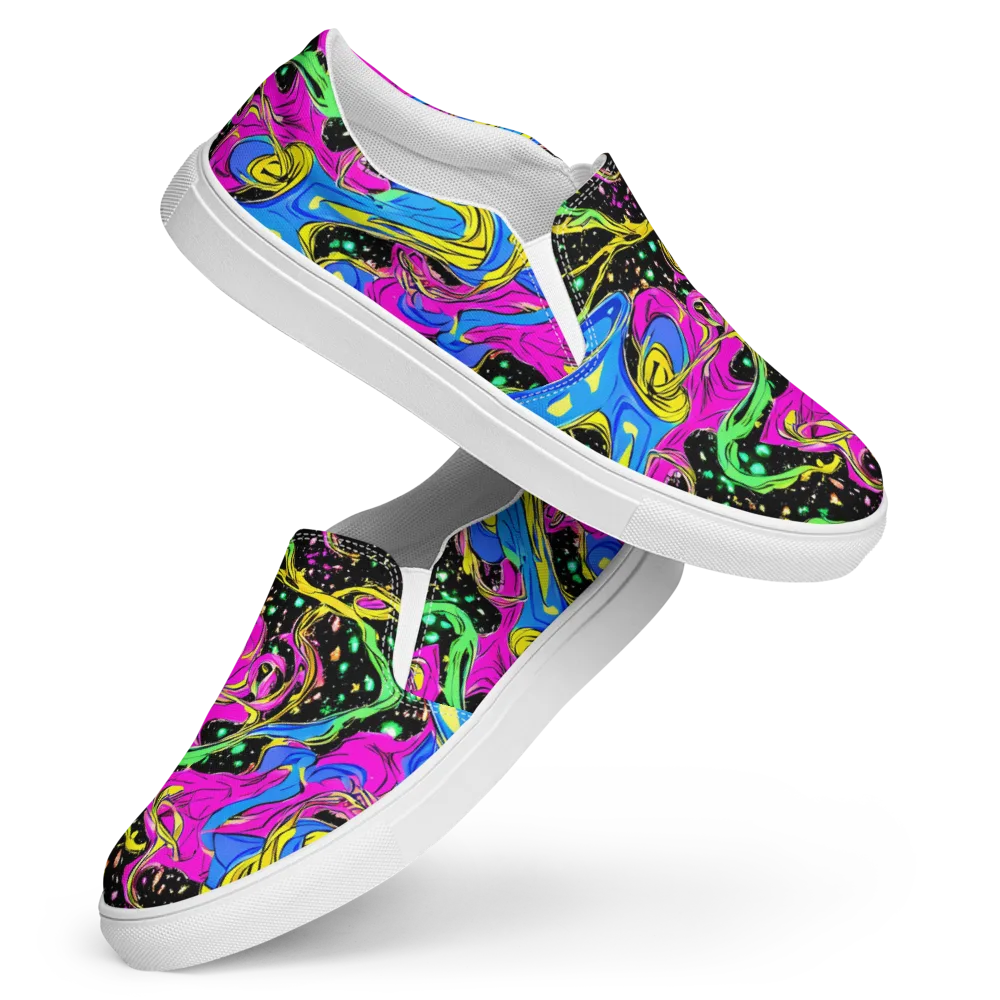 Spectral Pulse on Women's Slip-On Canvas Shoes — Front